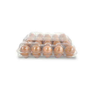 Cubetas de plástico PET reciclado para 20 huevos X200 Und Transparente