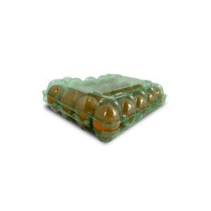 Cubetas de plástico PET reciclado para 20 huevos X200 Und Verde