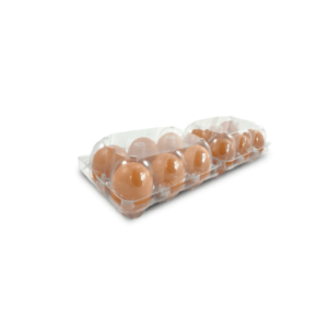 Estuches de plástico PET reciclado para 12 huevos X220 Und Transparente